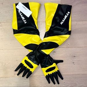 NWT Namilia Yellow Moto Gloves
